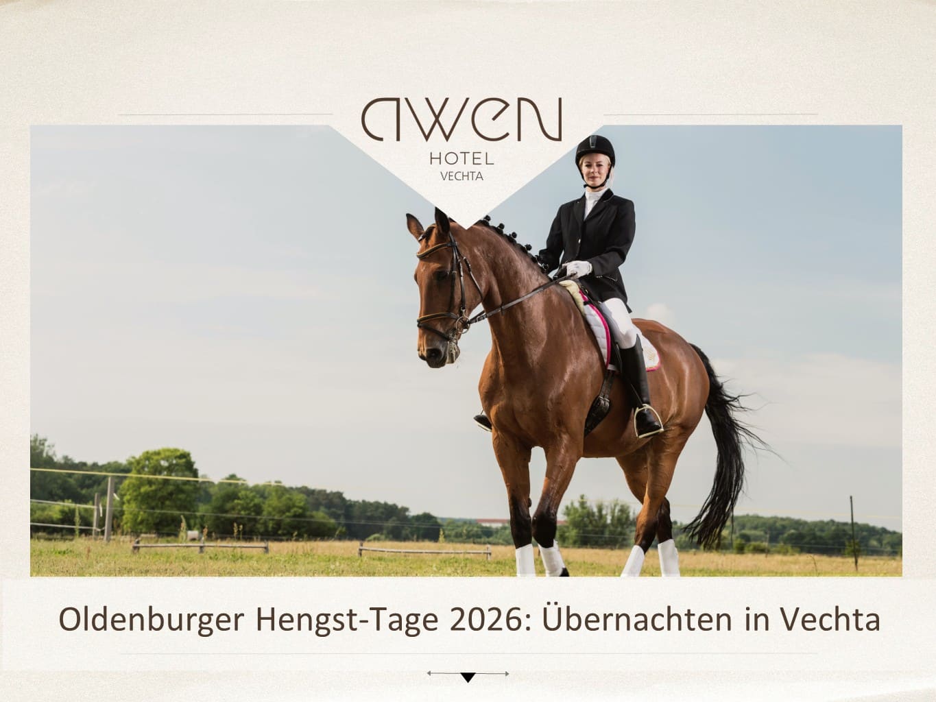 Oldenburger Hengst-Tage 2026: Übernachten in Vechta