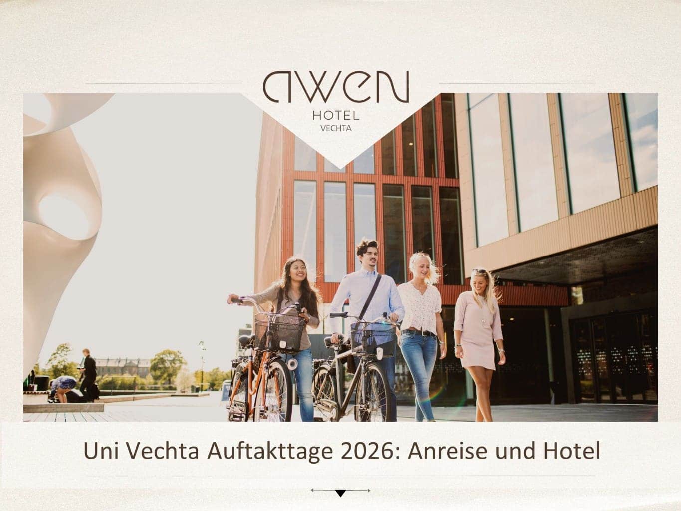 Uni Vechta Auftakttage 2026: Anreise und Hotel